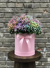 Цветочная композиция из Гипсофила и Розы в шляпной коробке #REPLACE_PRED# Кокоревке
