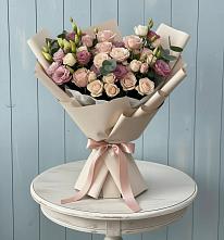 Букет цветов из:  Розы и Лизиантусы в Кокоревке