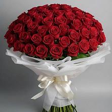 Букет 101 Красная роза Блэк Мэджик в Кокоревке
