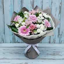 Букет цветов из:  Герберы, Альстромерии и Хризантемы #REPLACE_PRED# Кокоревке