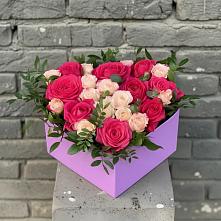Цветочная композиция из Розы в коробке в Кокоревке