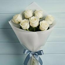 Букет 7 Белых роз Эдлесс Лав #REPLACE_PRED# Кокоревке