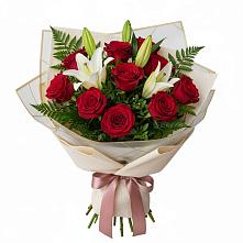 Букет цветов из:  Лилии и Розы #REPLACE_PRED# Кокоревке