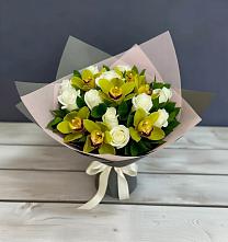 Букет цветов из:  Орхидеи и Розы в Кокоревке