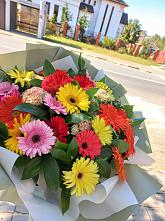 Букет цветов из:  Герберы #REPLACE_PRED# Кокоревке