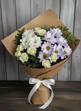 Букет цветов из:  Хризантемы и Розы в Кокоревке