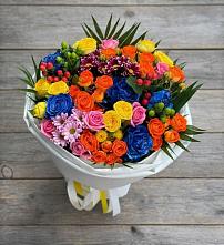 Букет цветов из:  Розы и Хризантемы в Кокоревке