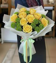 Букет цветов из:  Хризантемы и Розы в Кокоревке