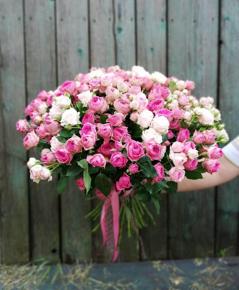 Букет Розовые кустовые розы Натали и Лав Лидия в Кокоревке