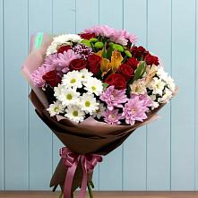 Букет цветов из:  Розы, Хризантемы и Альстромерии в Кокоревке