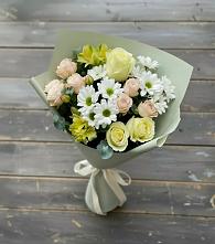 Букет цветов из:  Альстромерии, Розы и Хризантемы в Кокоревке