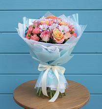 Букет цветов из:  Хризантемы и Розы в Кокоревке