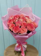Букет 15 Розовых роз Равель в Кокоревке