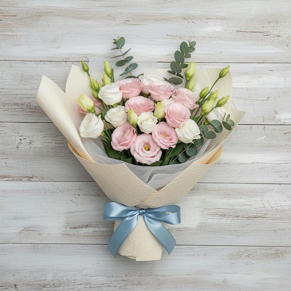 Букет цветов из: Лизиантусы в Кокоревке